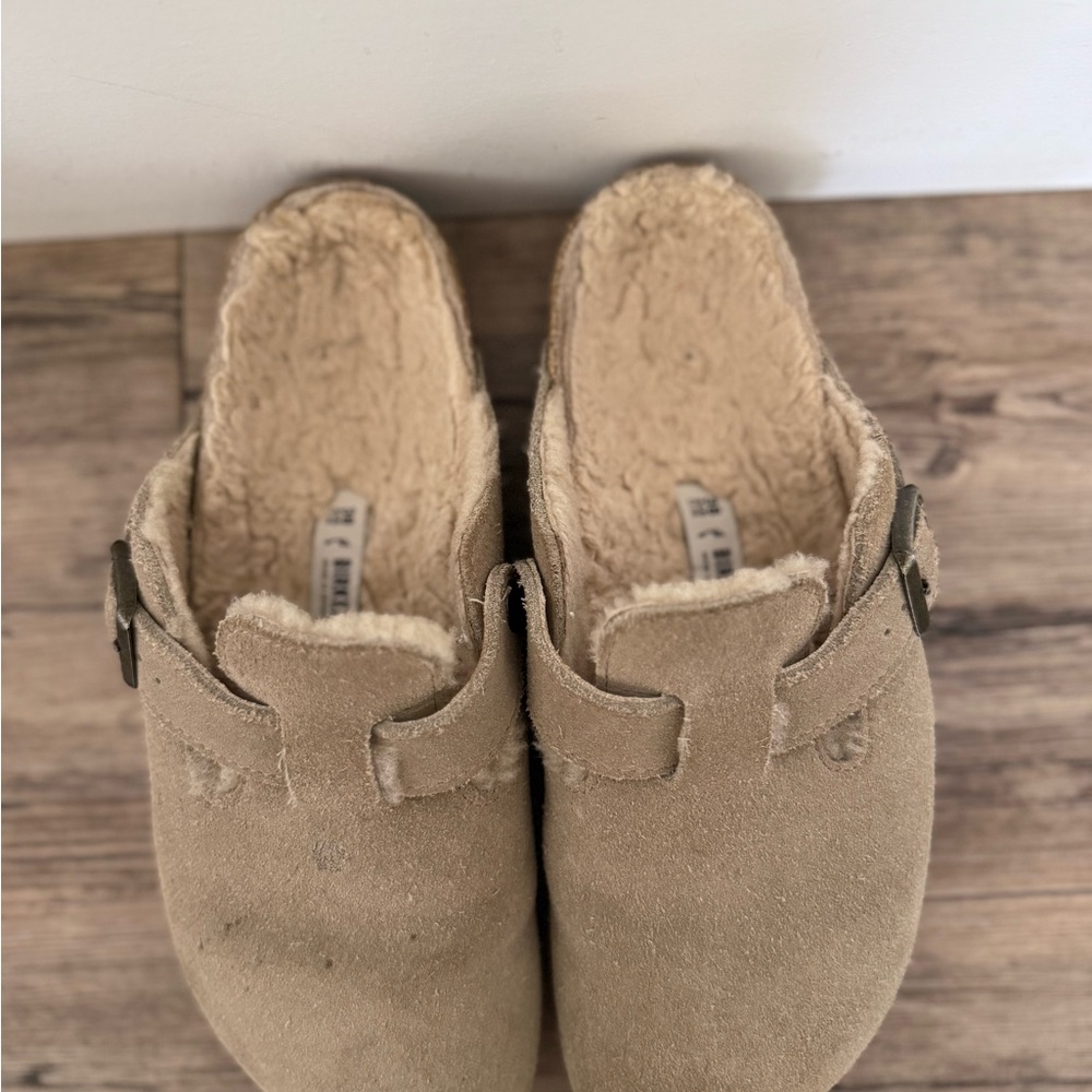 Birkenstock Women's Boston Shearling Suede Leather Clogs